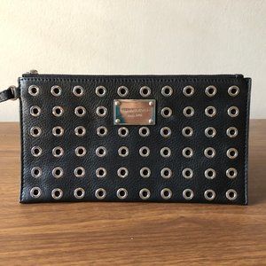 Michael Kors black studded wristlet